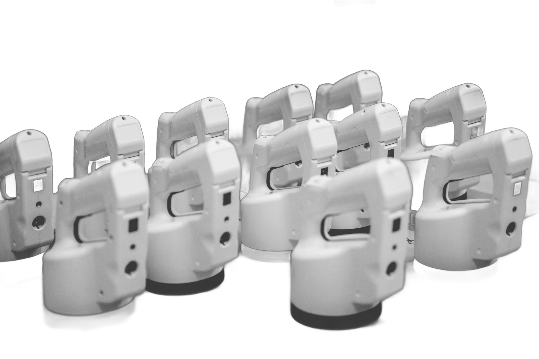 Multiple sub-assemblies in production lineup — manufactured at scale